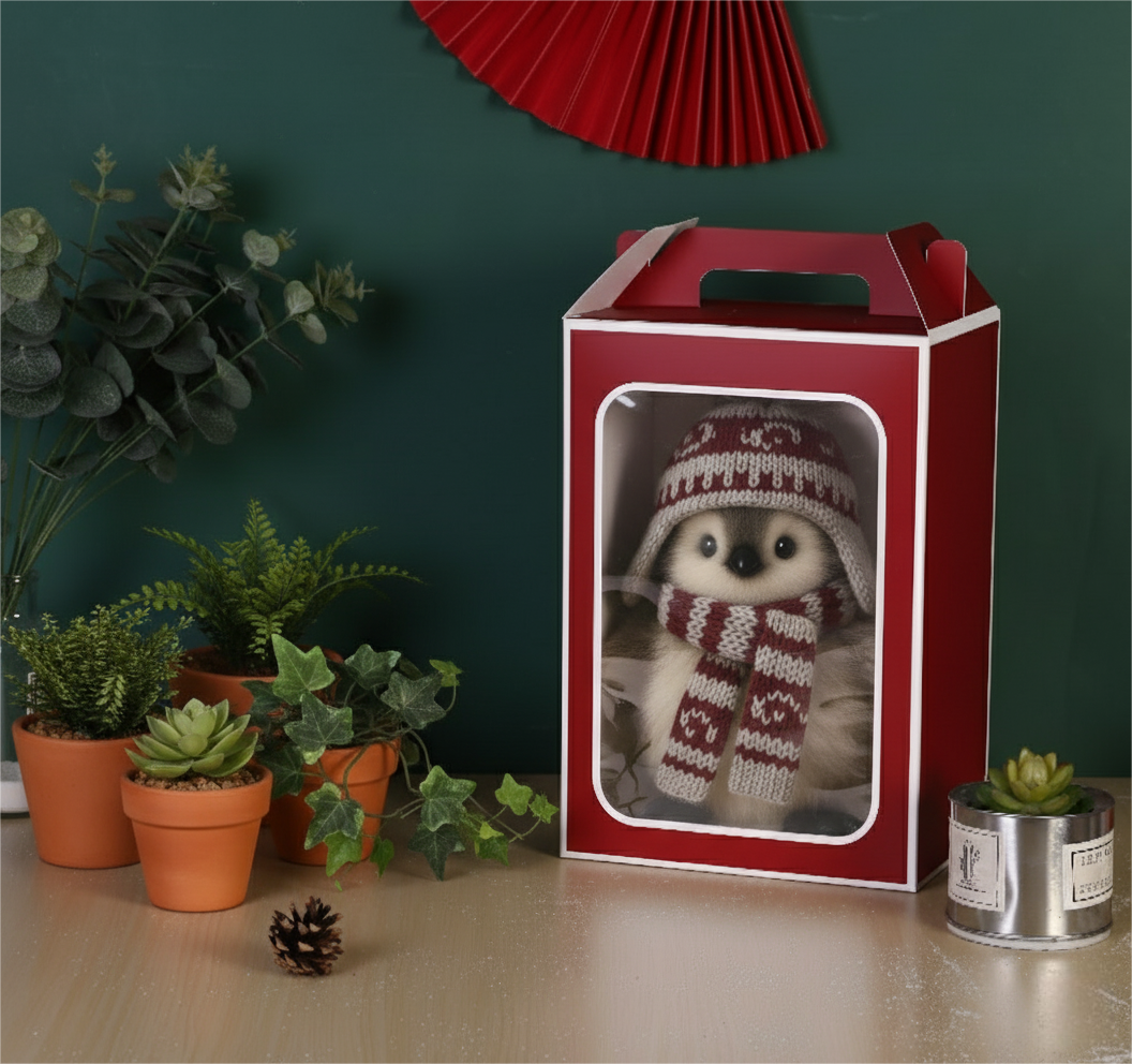 Red Gift Box with Handle